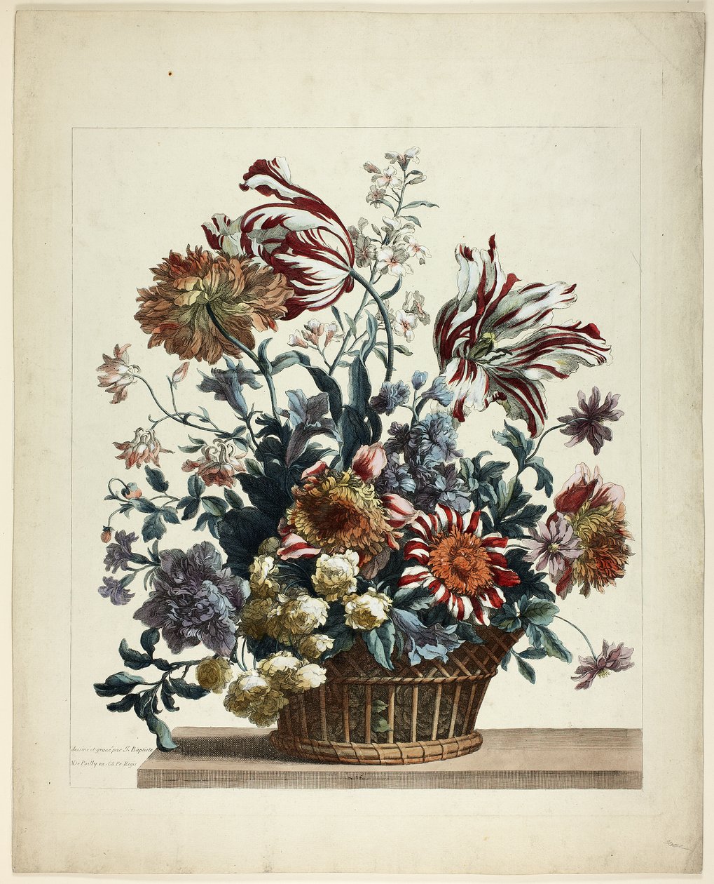 Kurv med blomster af Jean Baptiste Monnoyer