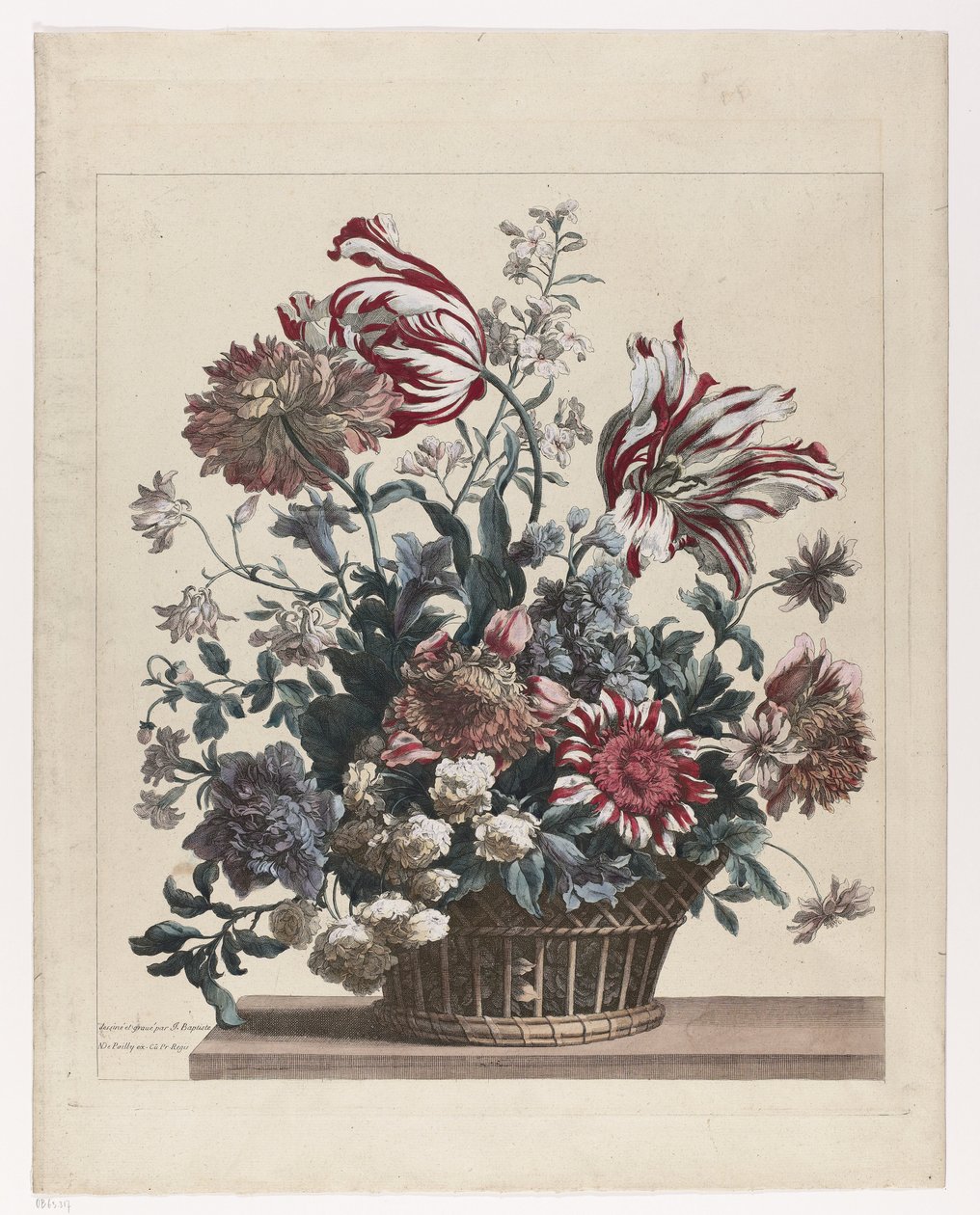 Kurv med blomster Bloemenmand af Jean Baptiste Monnoyer