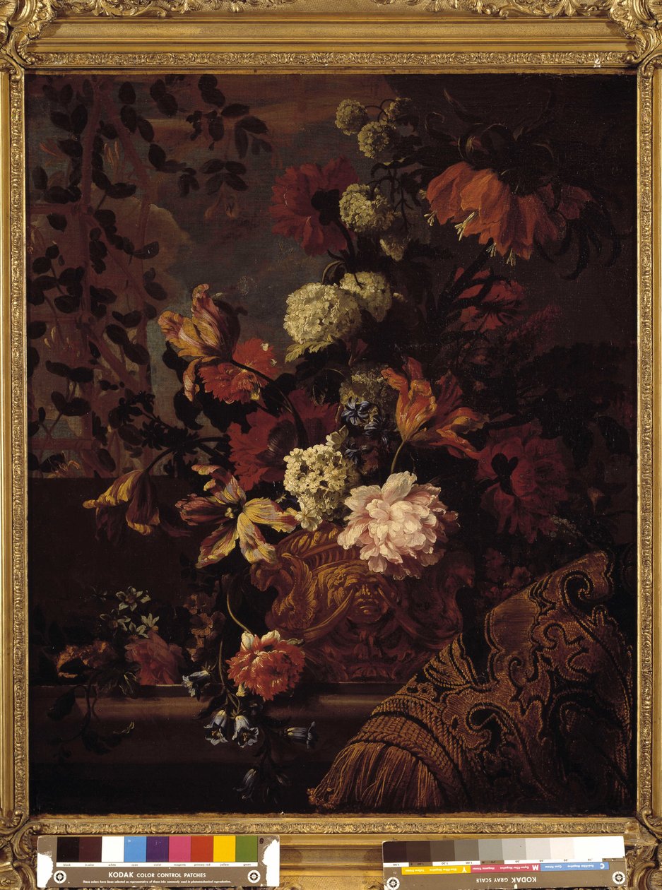Blomster (olie på lærred) af Jean Baptiste Monnoyer