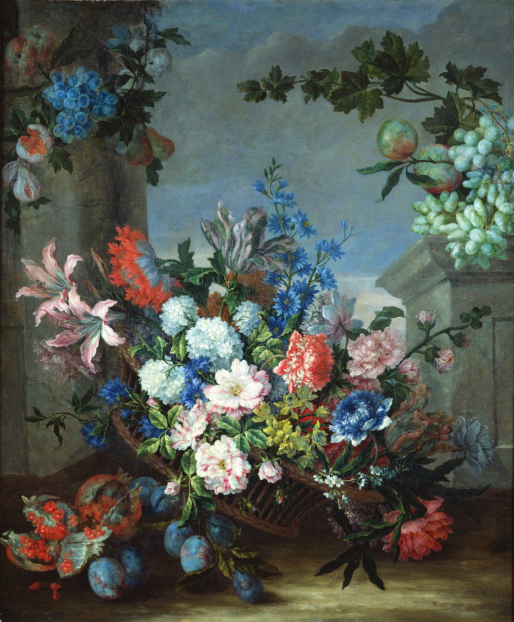 Blomster og frugt af Jean Baptiste Monnoyer