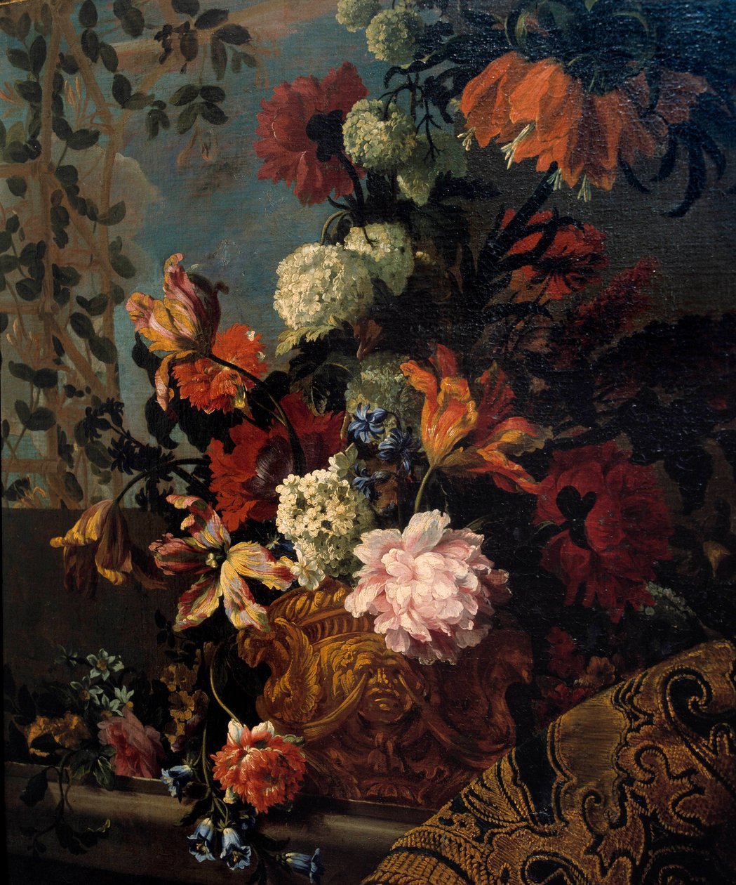 Stilleben af blomster Maleri af Jean Baptiste (Jean-Baptiste) Monnoyer (1634-1699) 1600-tallet søn. 1,13x1 m Marseille, Musee des Beaux Arts af Jean Baptiste Monnoyer