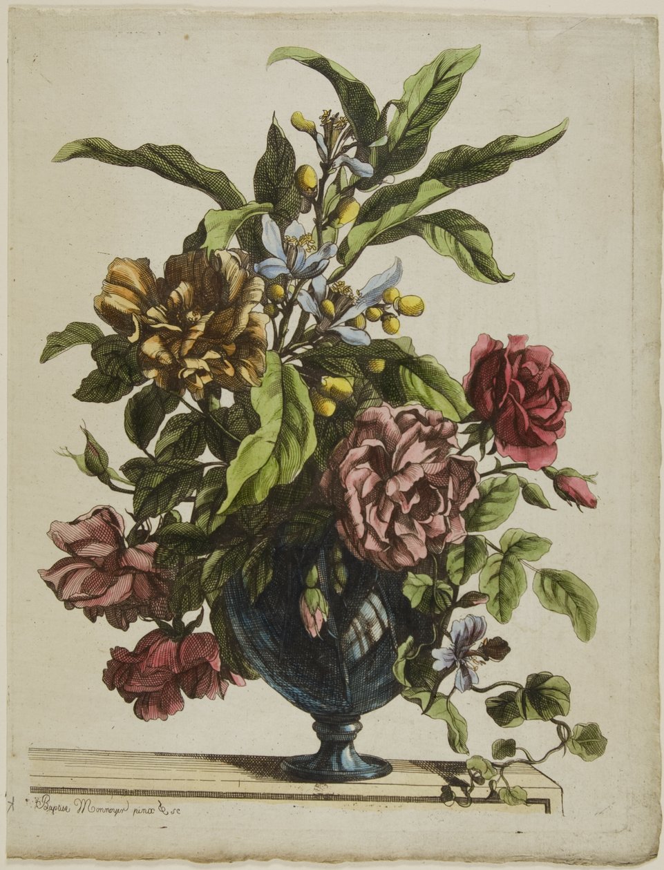 Vase med blomster af Jean Baptiste Monnoyer