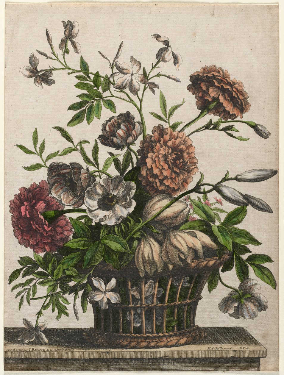 Morgenfruer, single anemone, Jasmin.... af Jean Baptiste Monnoyer I