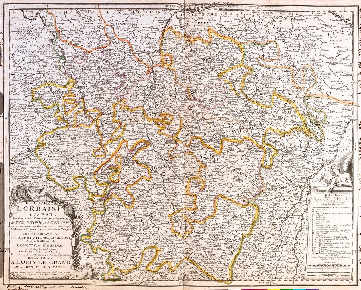 Frankrig (region: Champagne-Ardenne, Lorraine, Alsace, Franche-Comté), Tyskland (delstat: Rheinland-Pfalz, Saarland) af Jean Baptiste Nolin