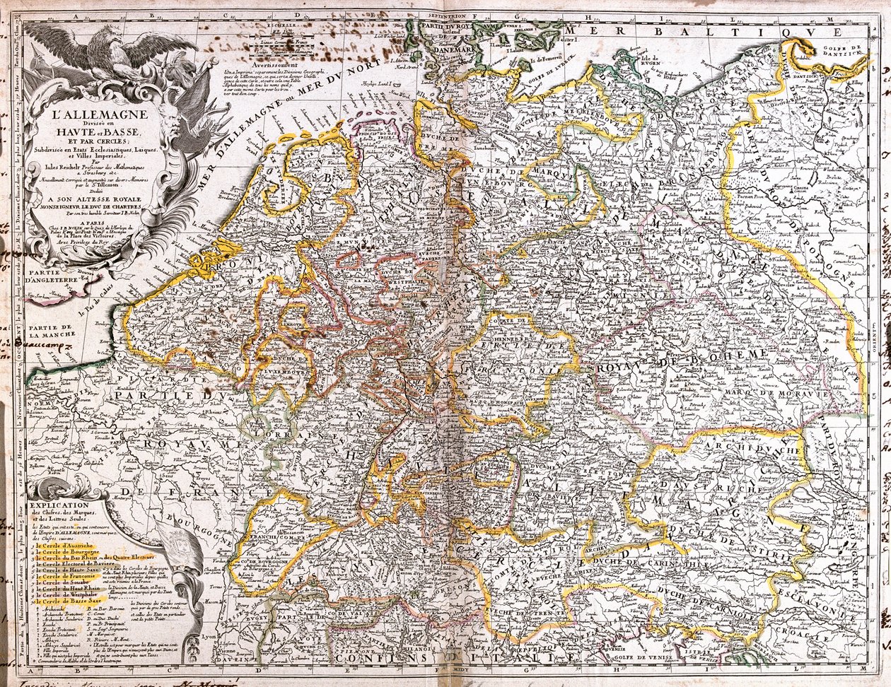 Kort over Tyskland (1703) (Gravering af Jean Baptiste Nolin