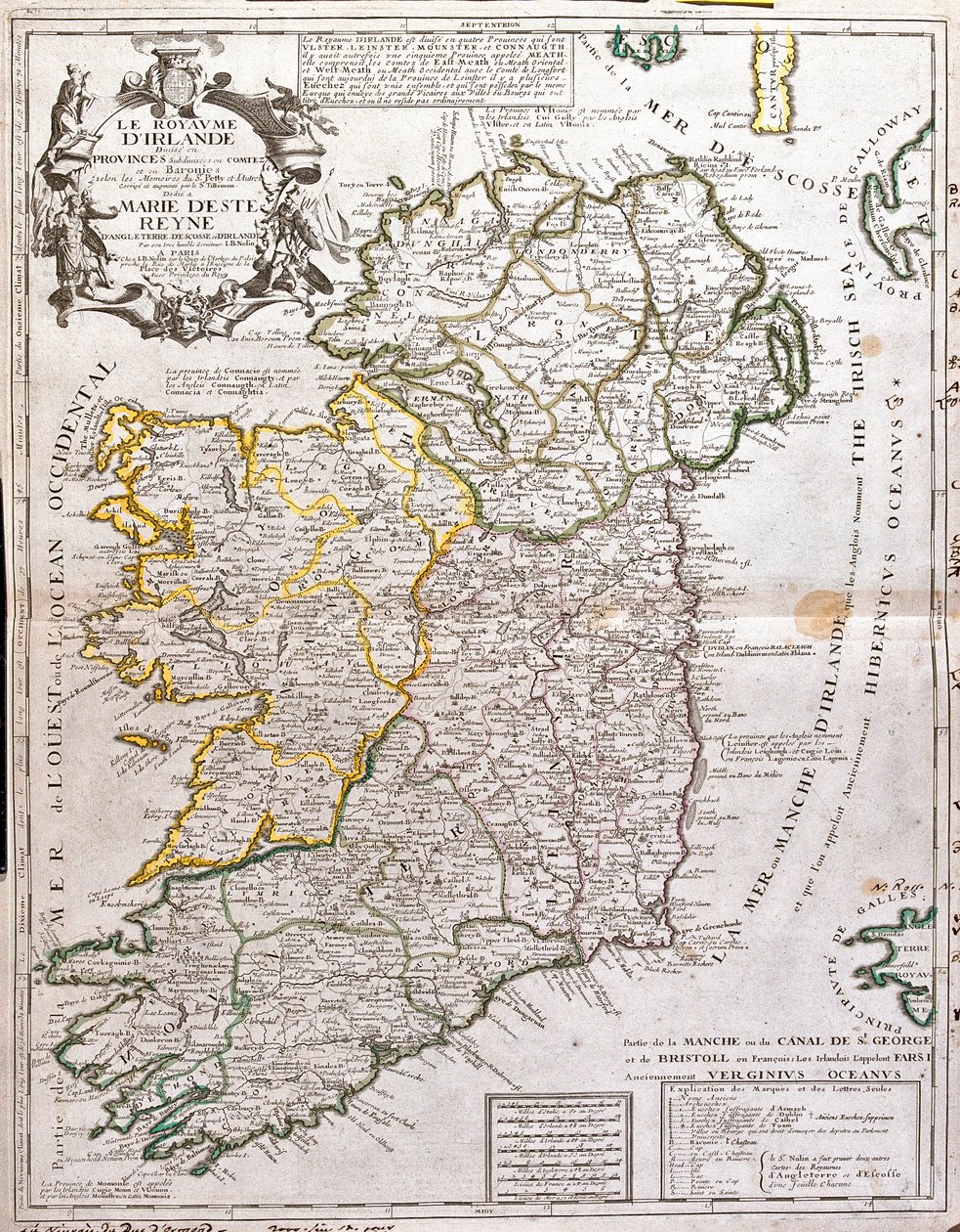 Kort over kongeriget Irland, dediee til Marie d