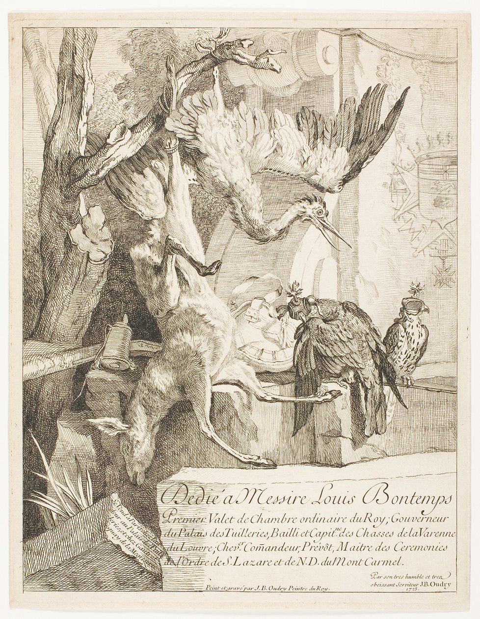 Fire jagtfag, nr. 1 af Jean Baptiste Oudry