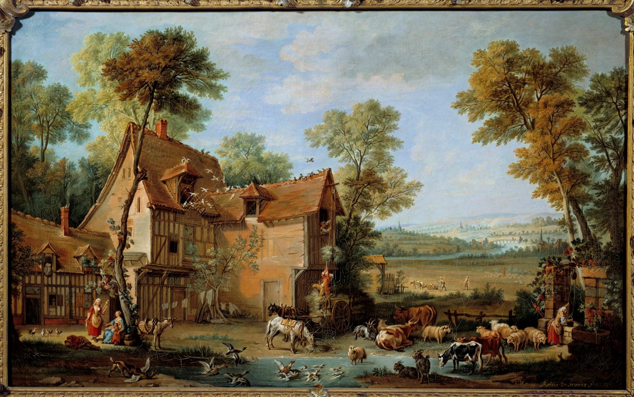 Gårdmaleriet af Jean Baptiste Oudry (1686-1755) 1753 af Jean Baptiste Oudry