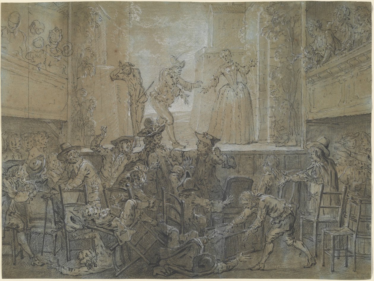 Scenen med den høje Baguenodière af Jean Baptiste Oudry