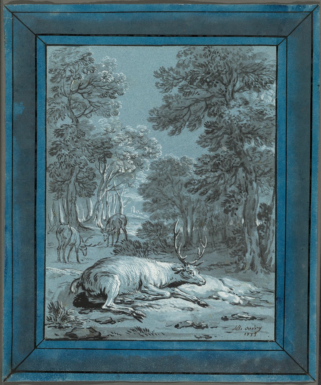 Den syge hjort af Jean Baptiste Oudry