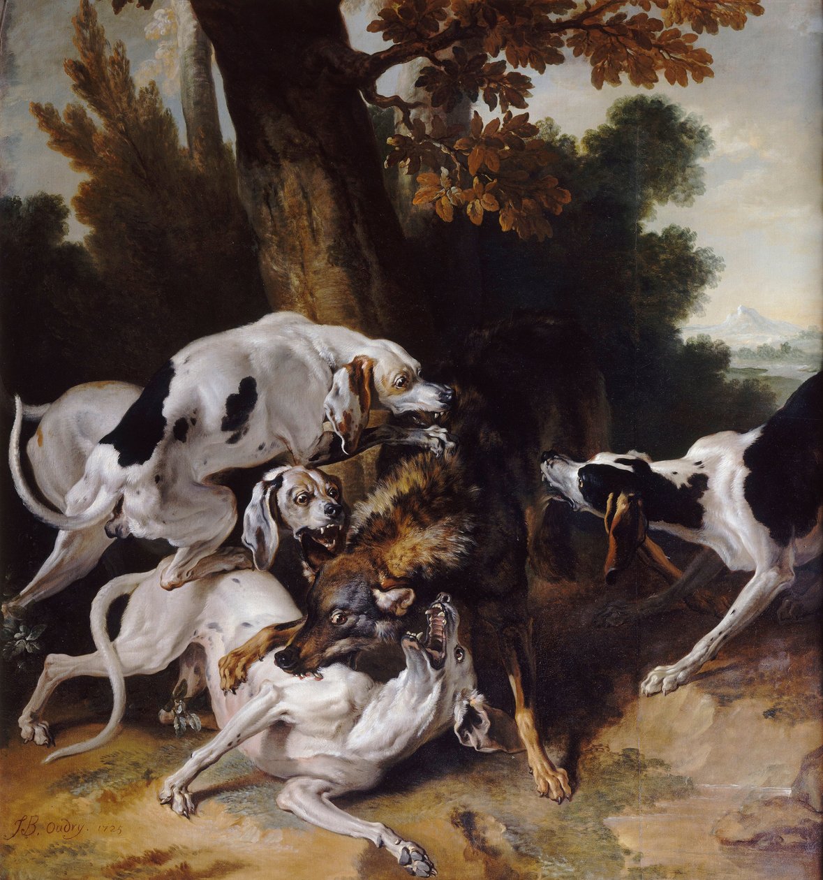 Ulvejagten, 1725 af Jean Baptiste Oudry