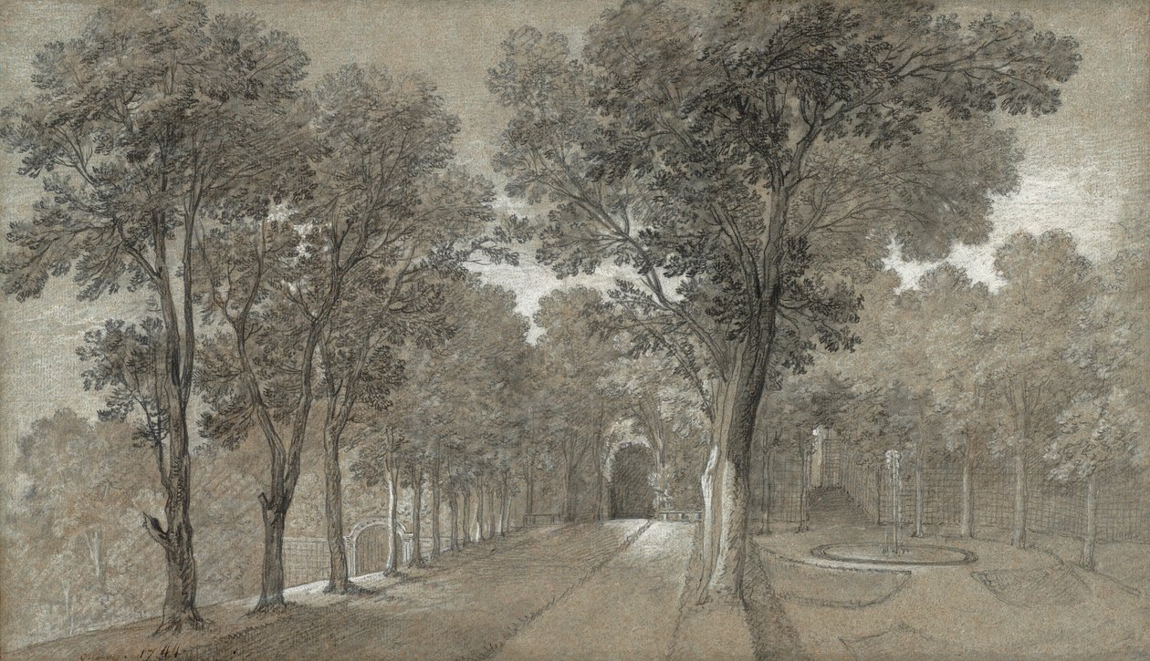 Udsigt over parken ved Arcueil af Jean Baptiste Oudry