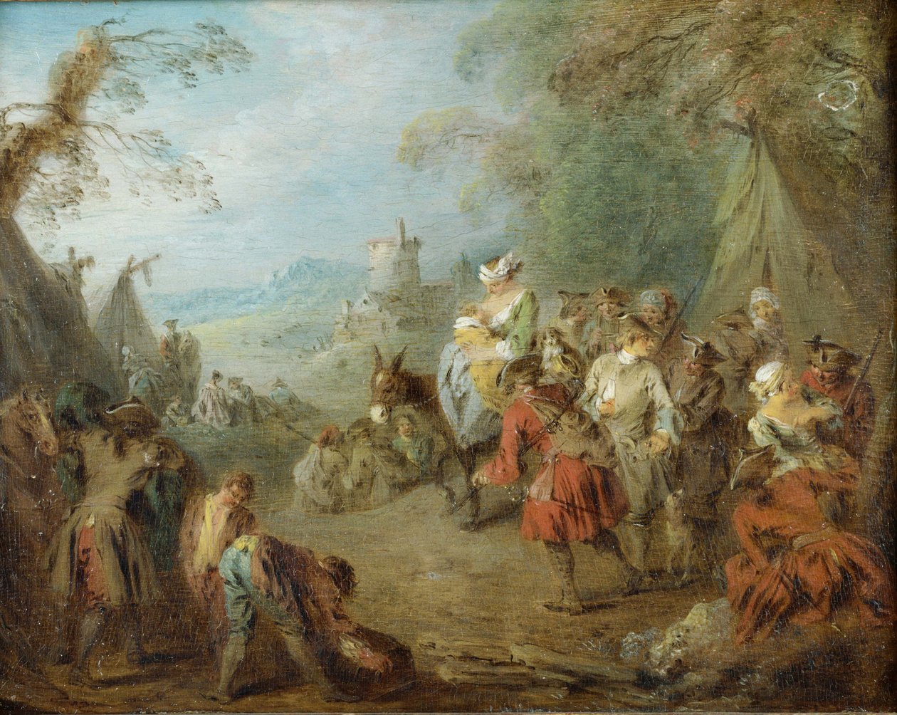 Lejrsoldater standser af Jean Baptiste Pater