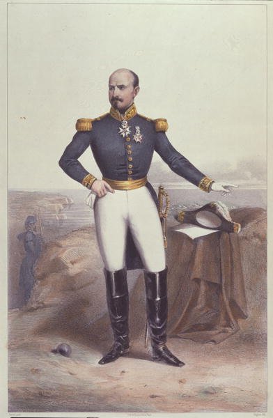 General Louis Jules Trochu (1815-96) (farve litho) af Jean Baptiste Perrot