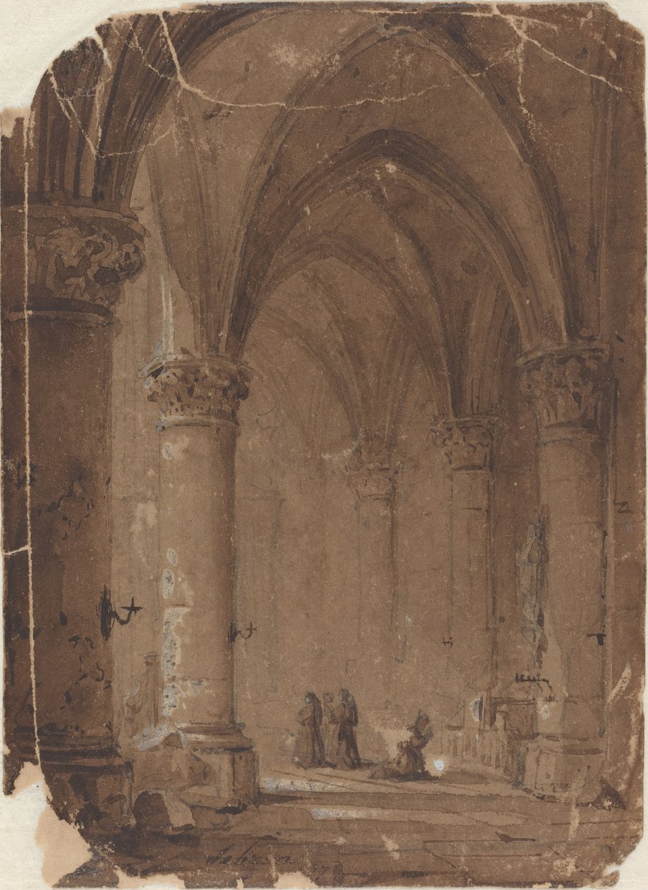 Munke i en katedral af Jean Baptiste Pierre Le Brun