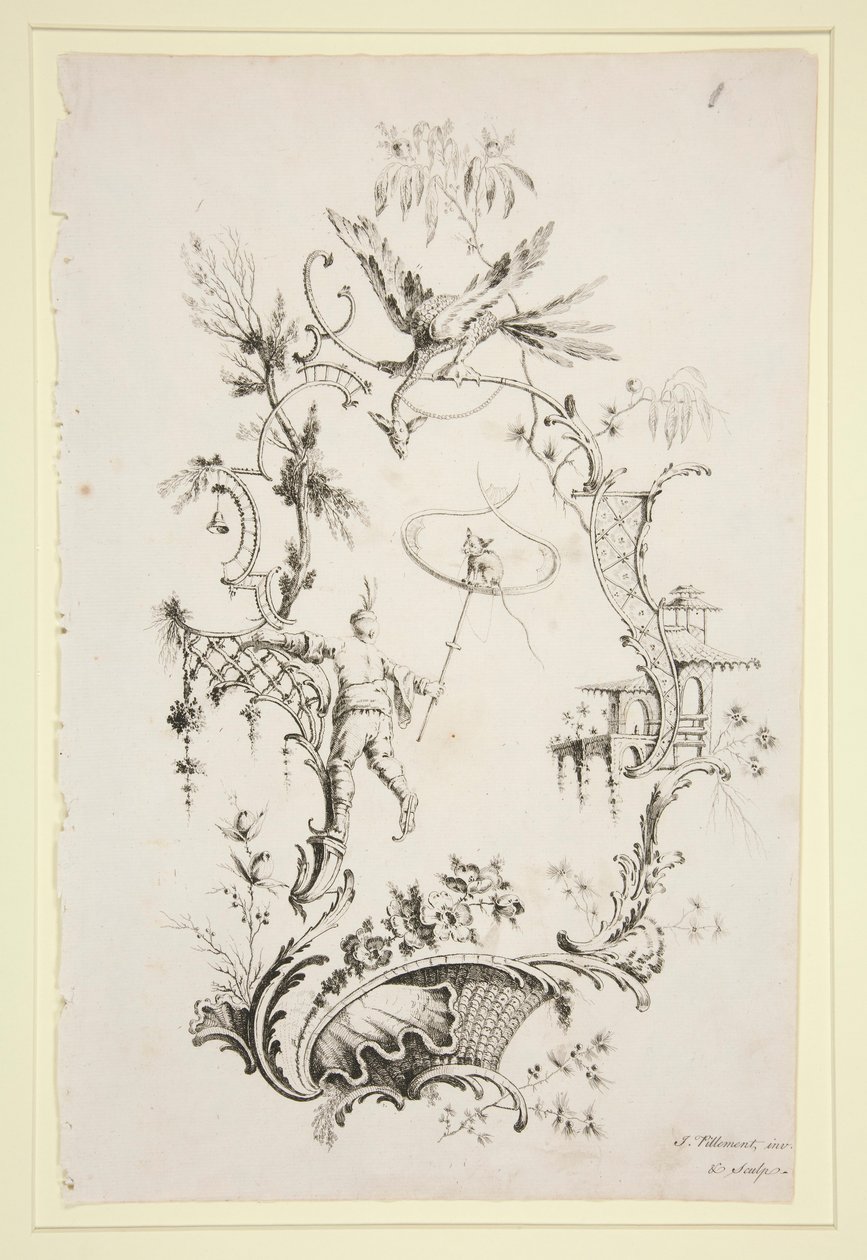 Bog med kinesiske ornamenter, 6 ark af Jean Baptiste Pillement