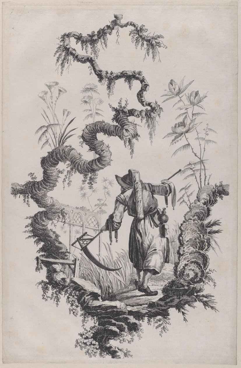 Chinoiserie Ornament Print, 1755. af Jean Baptiste Pillement