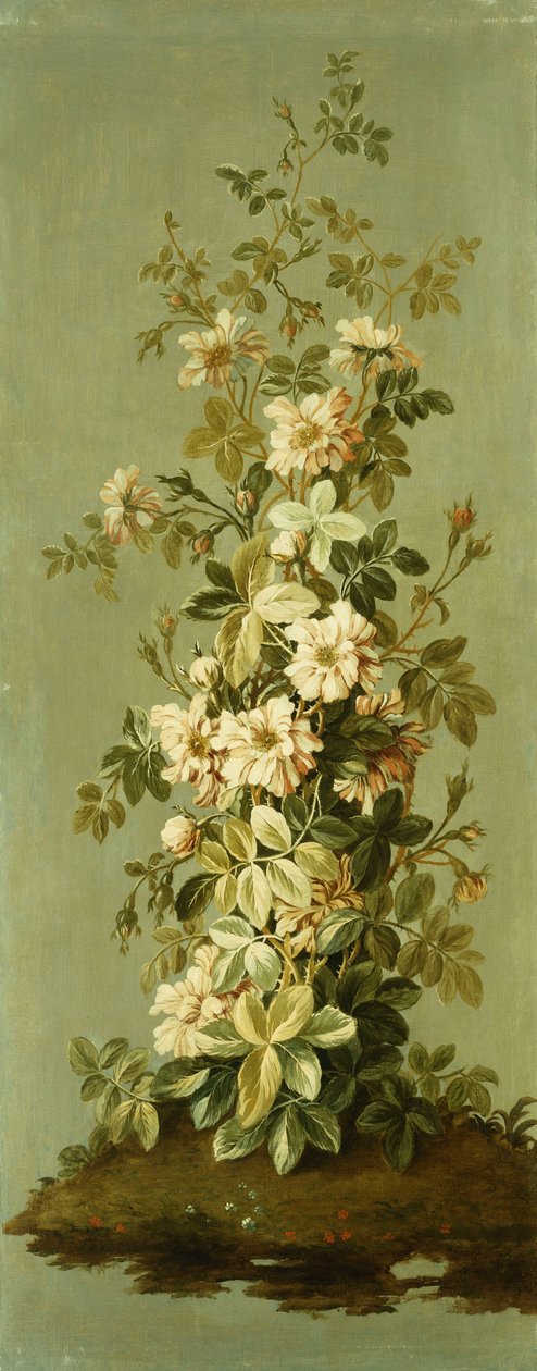 Dekorative paneler med blomster af Jean Baptiste Pillement