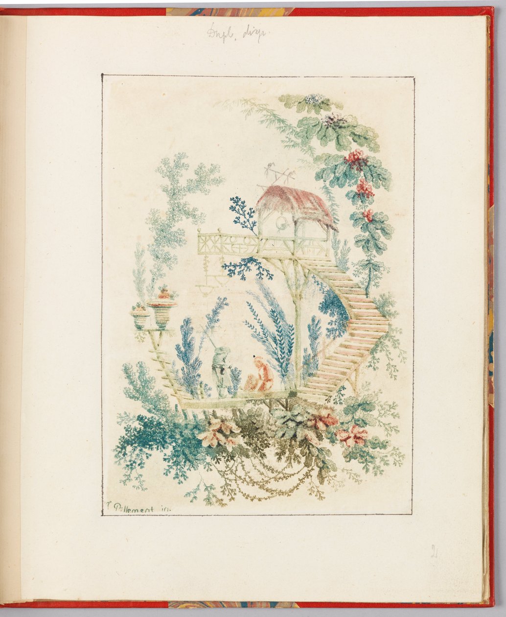 Ornamentalt design fra "Nouvelle suite de cahiers arabesques chinois a l