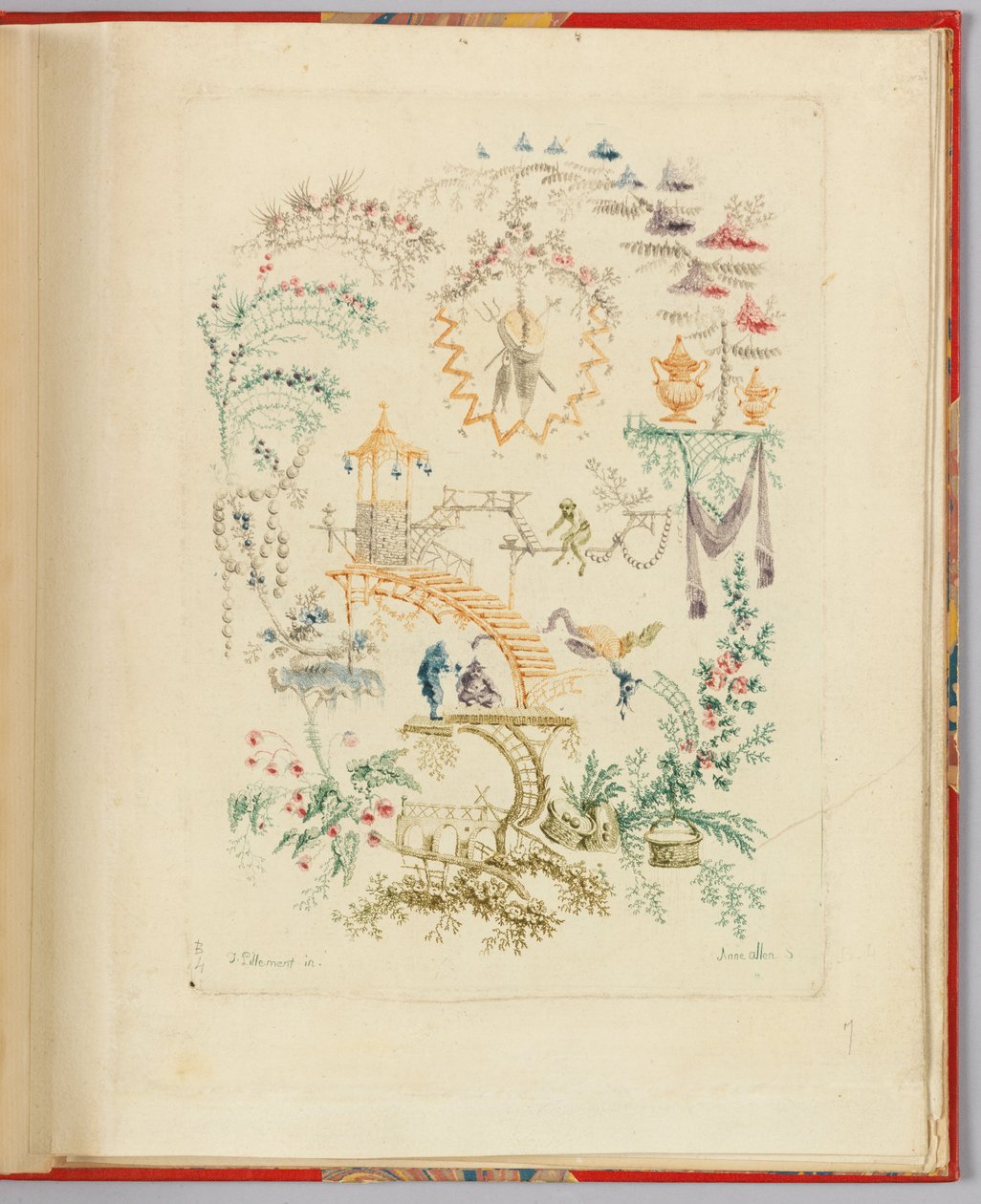Ornamentalt design fra "Nouvelle suite de cahiers chinois a l