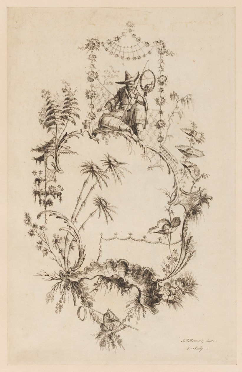 Plade 3, fra "A New Book of Chinese Ornaments" af Jean Baptiste Pillement