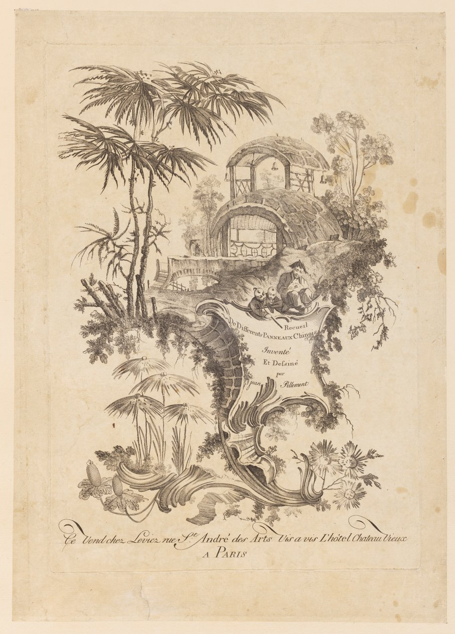 Titelside, "Samling af forskellige kinesiske paneler" af Jean Baptiste Pillement