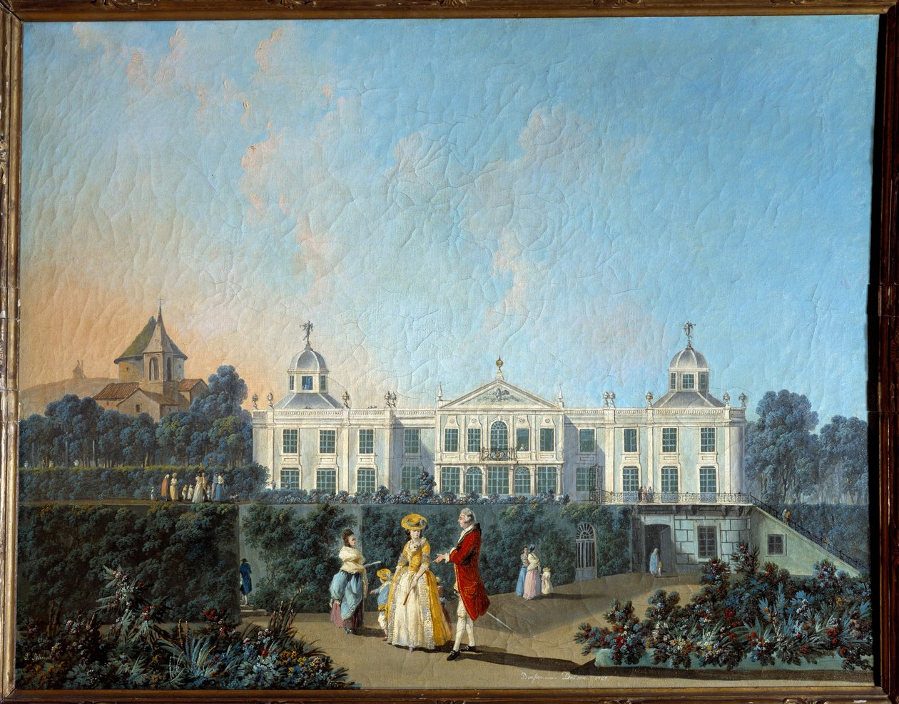 Udsigt over Benficas haver i Lissabon. Maleri af Jean Pillement (1728-1808) af Jean Baptiste Pillement