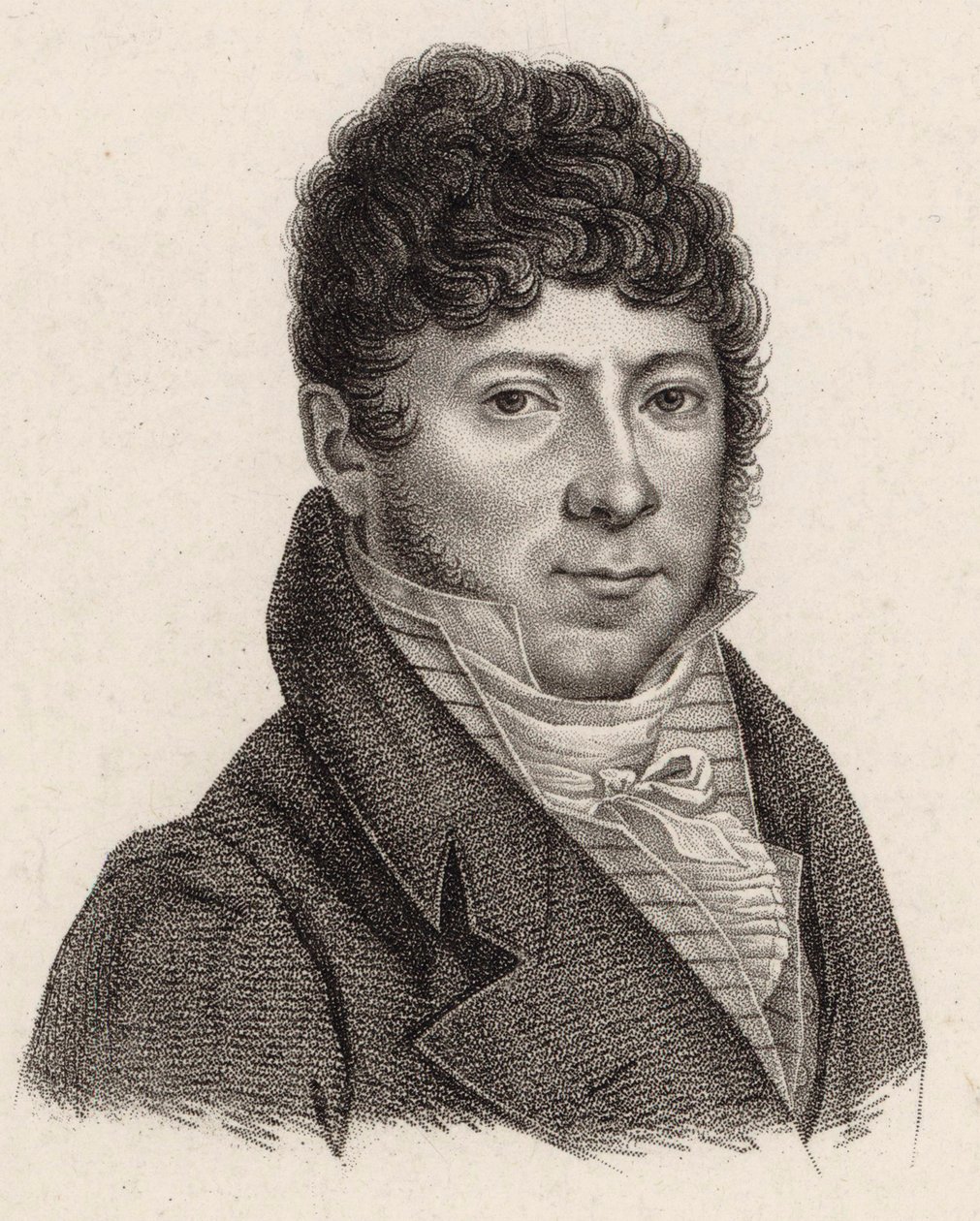 Portræt af violinisten og komponisten Philippe Libon 1775-1838, 1810. af Jean Baptiste Ponce Lambert