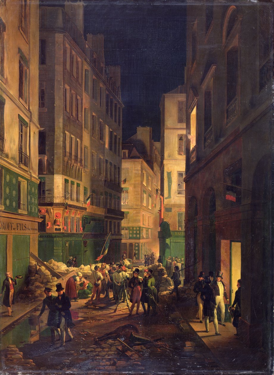 Ankomst af Louis-Philippe (1773-1810) til Palais-Royal, 30. juli 1830, efter et maleri af Horace Vernet, 1836 af Jean Baptiste Prudent Carbillet