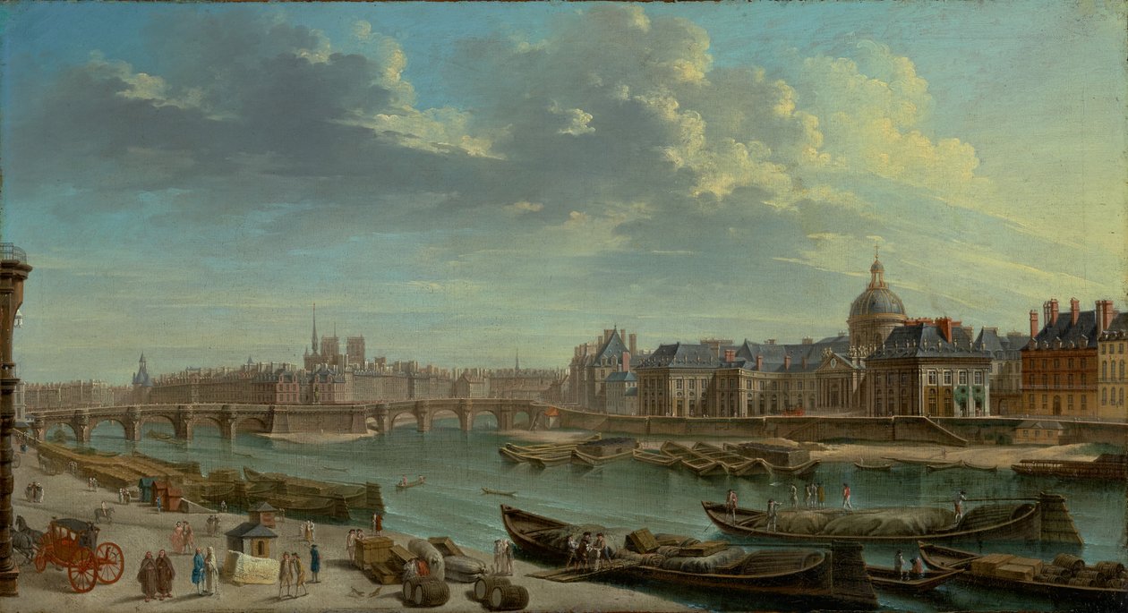 Udsigt over Paris med Ile de la Cité af Jean Baptiste Raguenet