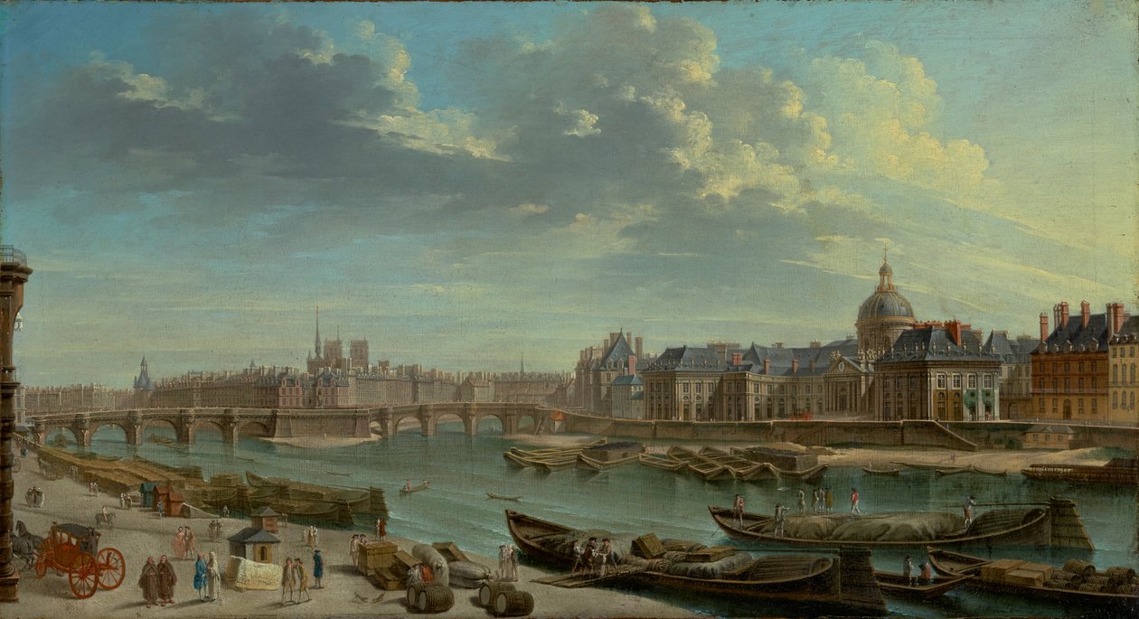 Udsigt over Paris med Ile de la Cité, 1763 af Jean Baptiste Raguenet