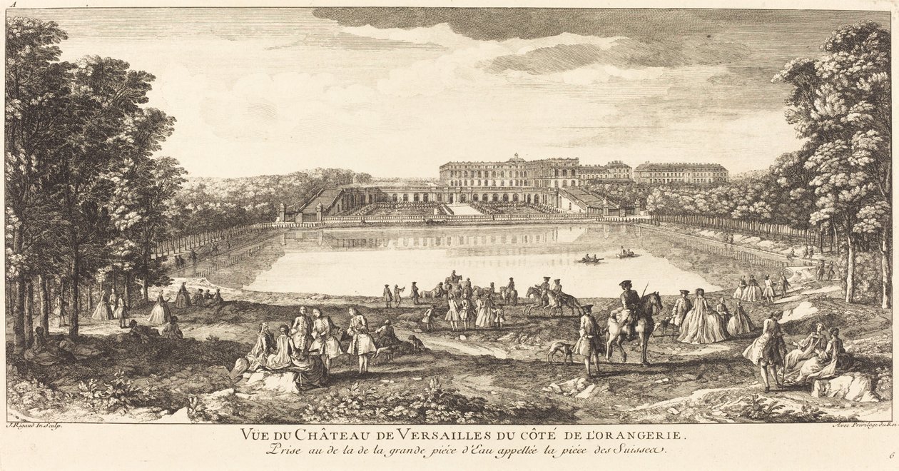 Udsigt over slottet i Versailles fra Cote de l