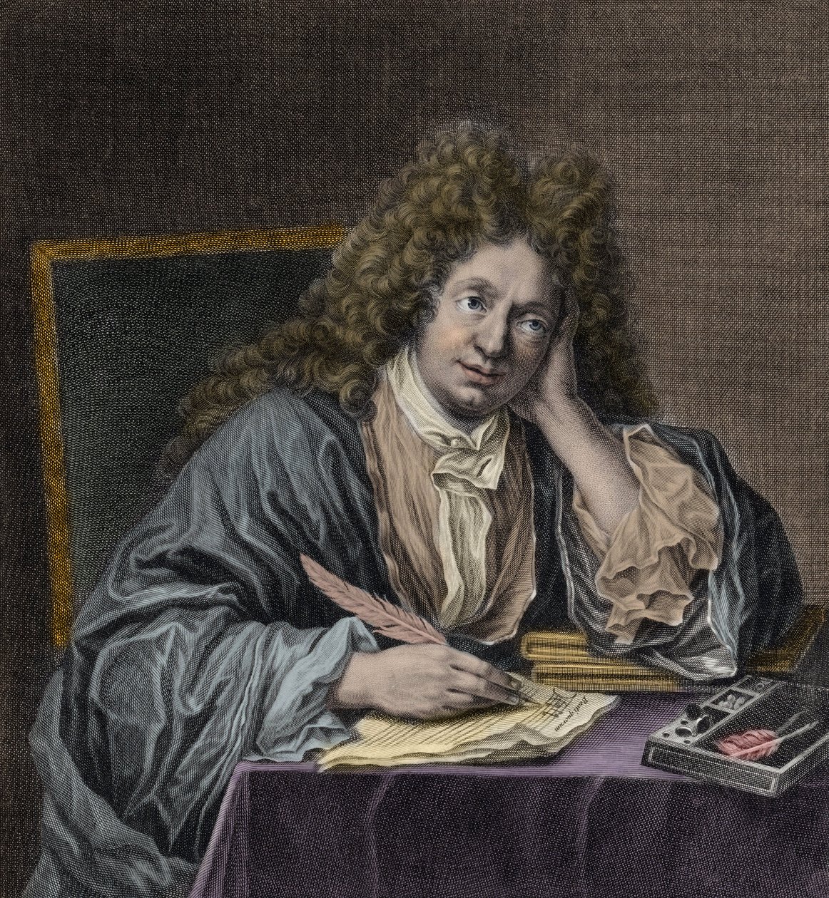 Portræt af Michel Richard Delalande af Jean Baptiste Santerre