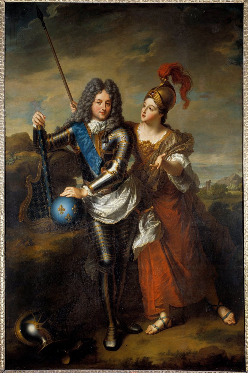 Portræt af regenten Philip II hertug af Orleans (1674-1723) og Marie Magdeleine af Vieuville, grevinde af Parabere (1693-1750) Maleri af Jean Baptiste Santerre (1651-1717) 1716 søn. 2,48x1,6 m Versailles, slottets museum af Jean Baptiste Santerre