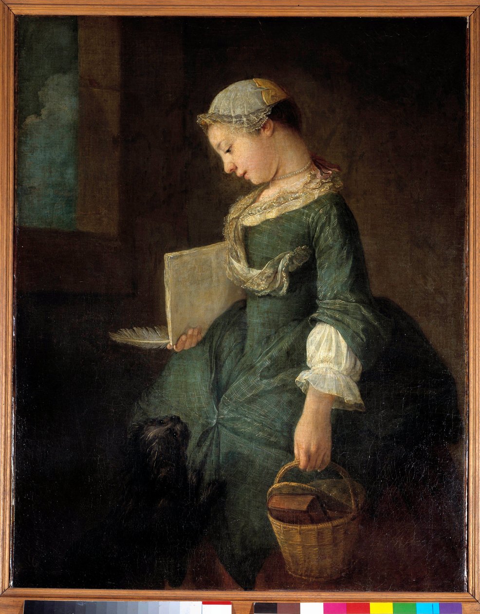 En ung skolepige Maleri af Jean Baptiste Simeon Chardin (1699-1779) Sankt Petersborg fra det 18. århundrede. Eremitagemuseet af Jean Baptiste Simeon Chardin