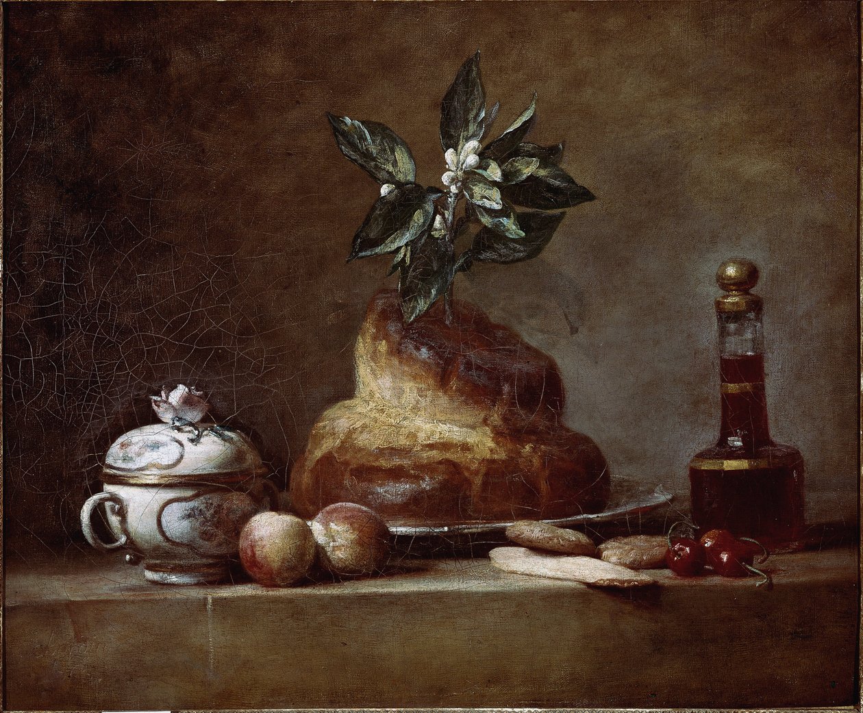 Bolle eller dessert. (1763, olie på lærred) af Jean Baptiste Simeon Chardin