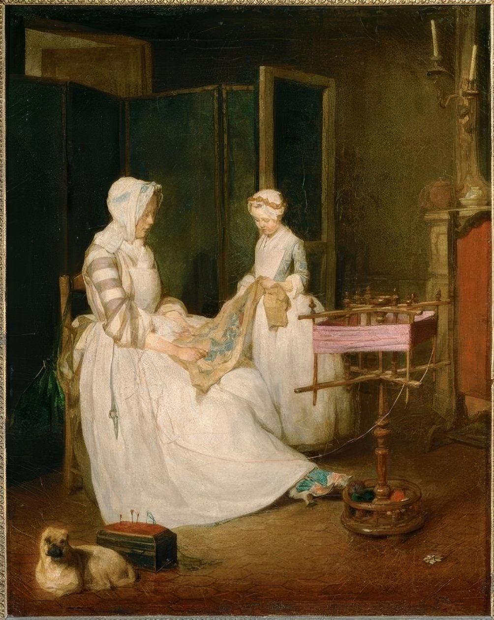 Chardin, den hårdtarbejdende mor / omkring 1739–40 af Jean Baptiste Simeon Chardin