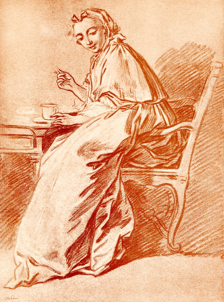 Dame ved morgenmad af Jean Baptiste Simeon Chardin