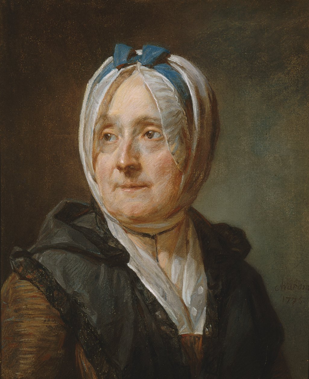 Portræt af Madame Chardin (1707-91) 1775 af Jean Baptiste Simeon Chardin