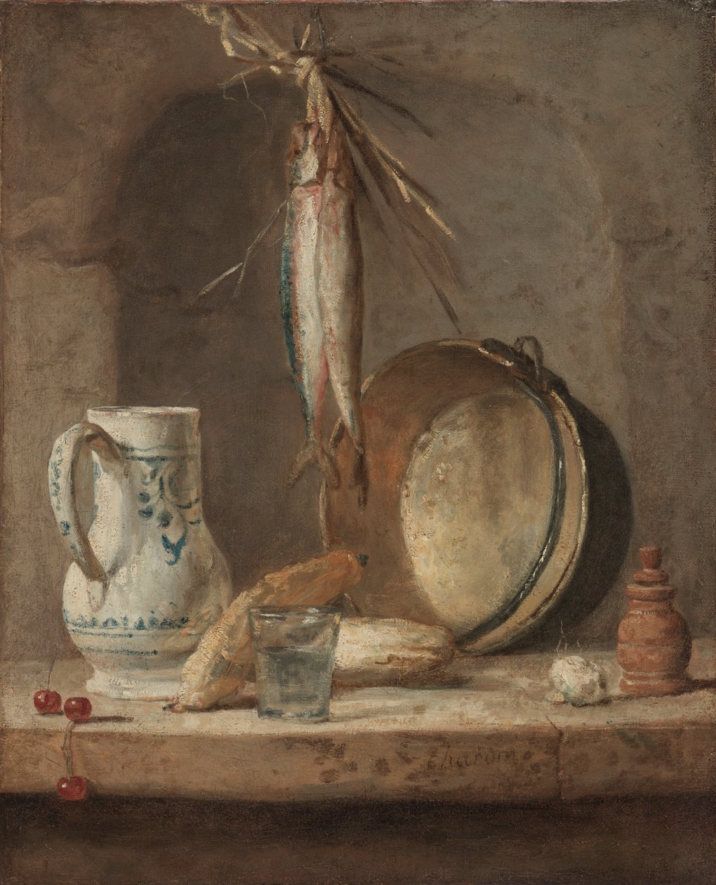 Stilleben med sild, ca. 1735. af Jean Baptiste Simeon Chardin