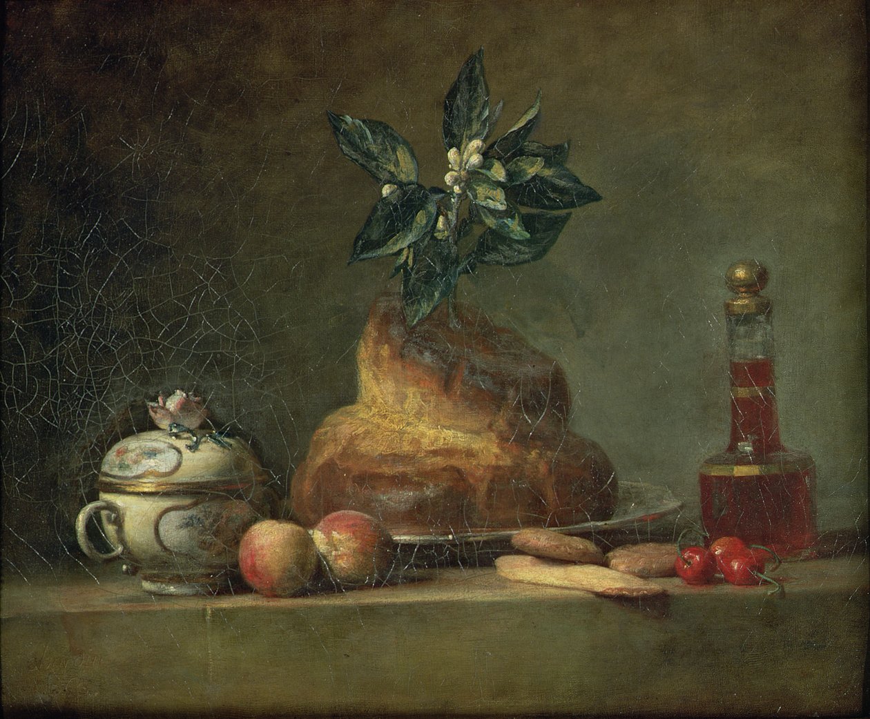 Briochen eller desserten, 1763 af Jean Baptiste Simeon Chardin