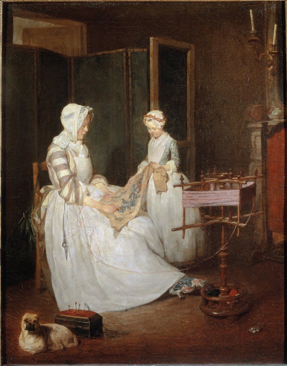 Den flittige moder, c.1740 af Jean Baptiste Simeon Chardin