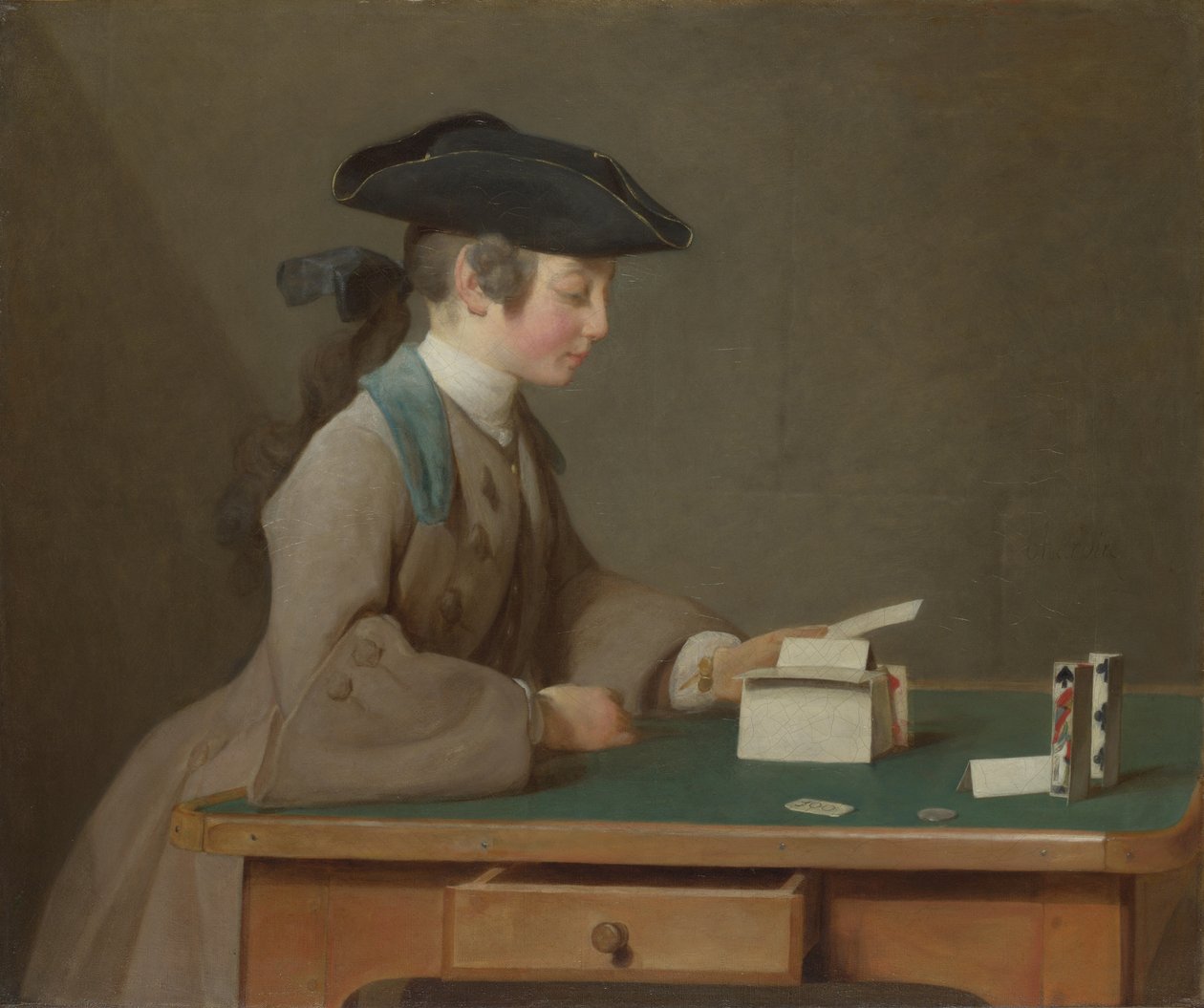 The House of Cards, ca. 1736 af Jean Baptiste Simeon Chardin