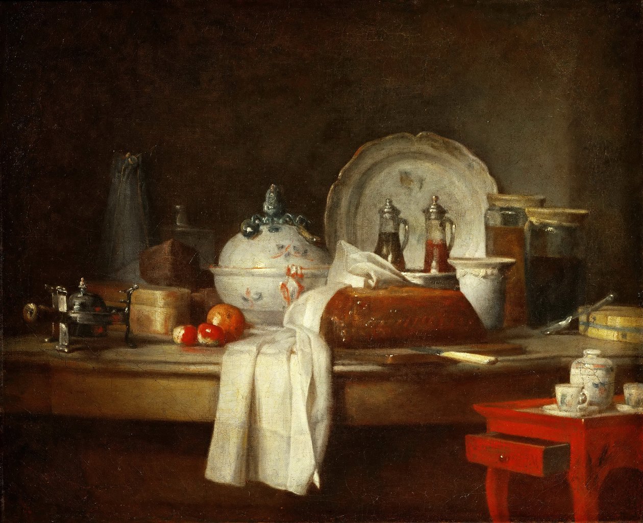 Officersroden eller resterne af en frokost af Jean Baptiste Simeon Chardin