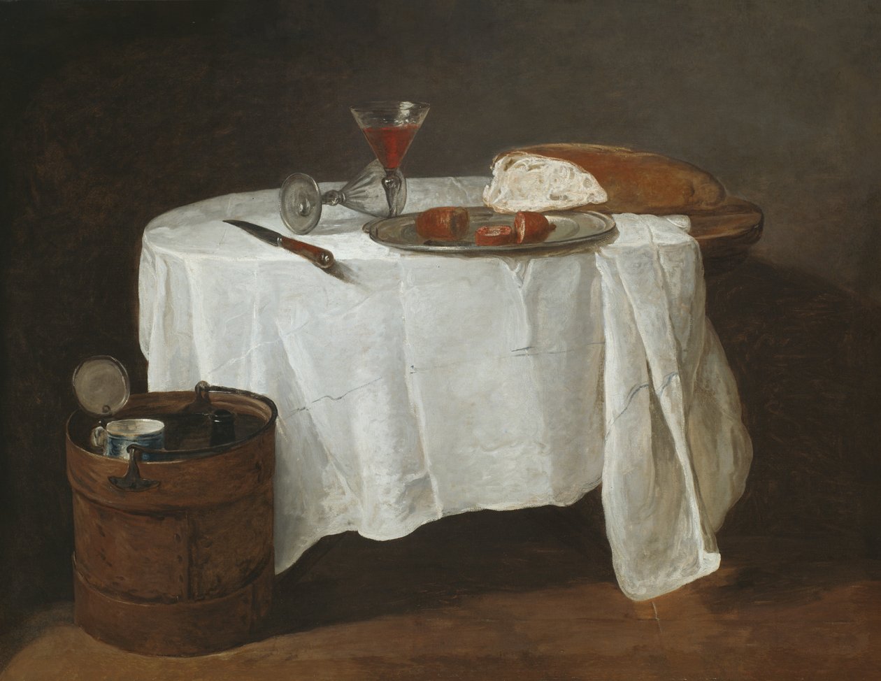 Den hvide dug af Jean Baptiste Simeon Chardin