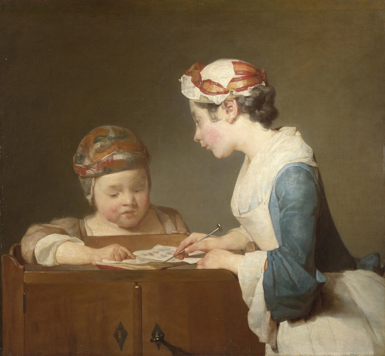 Den unge skolemesterinde af Jean Baptiste Simeon Chardin
