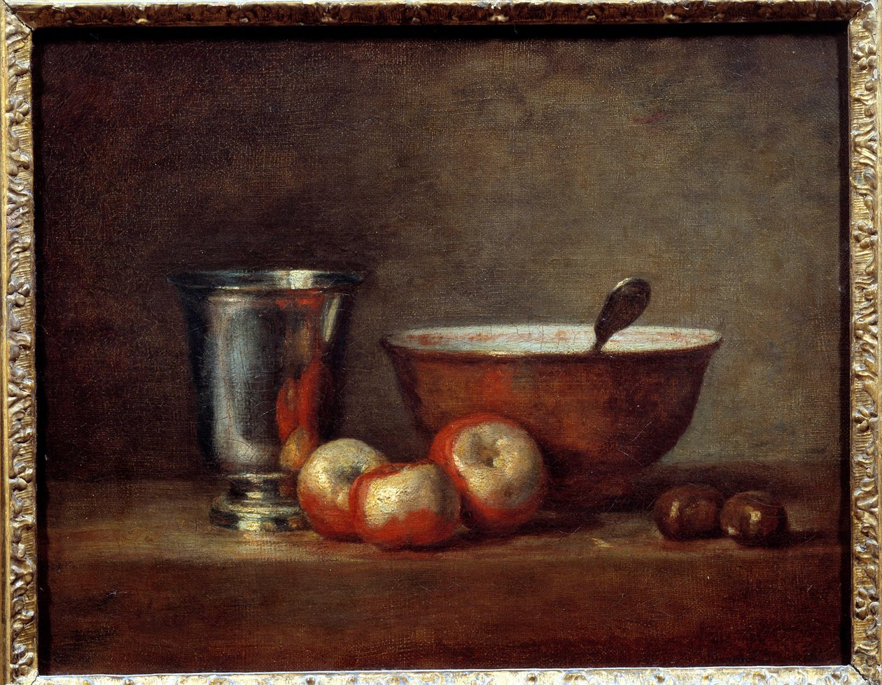 Sølvbægeret. Maleri af Jean Baptiste Simeon Chardin (1699-1779) af Jean Baptiste Simeon Chardin