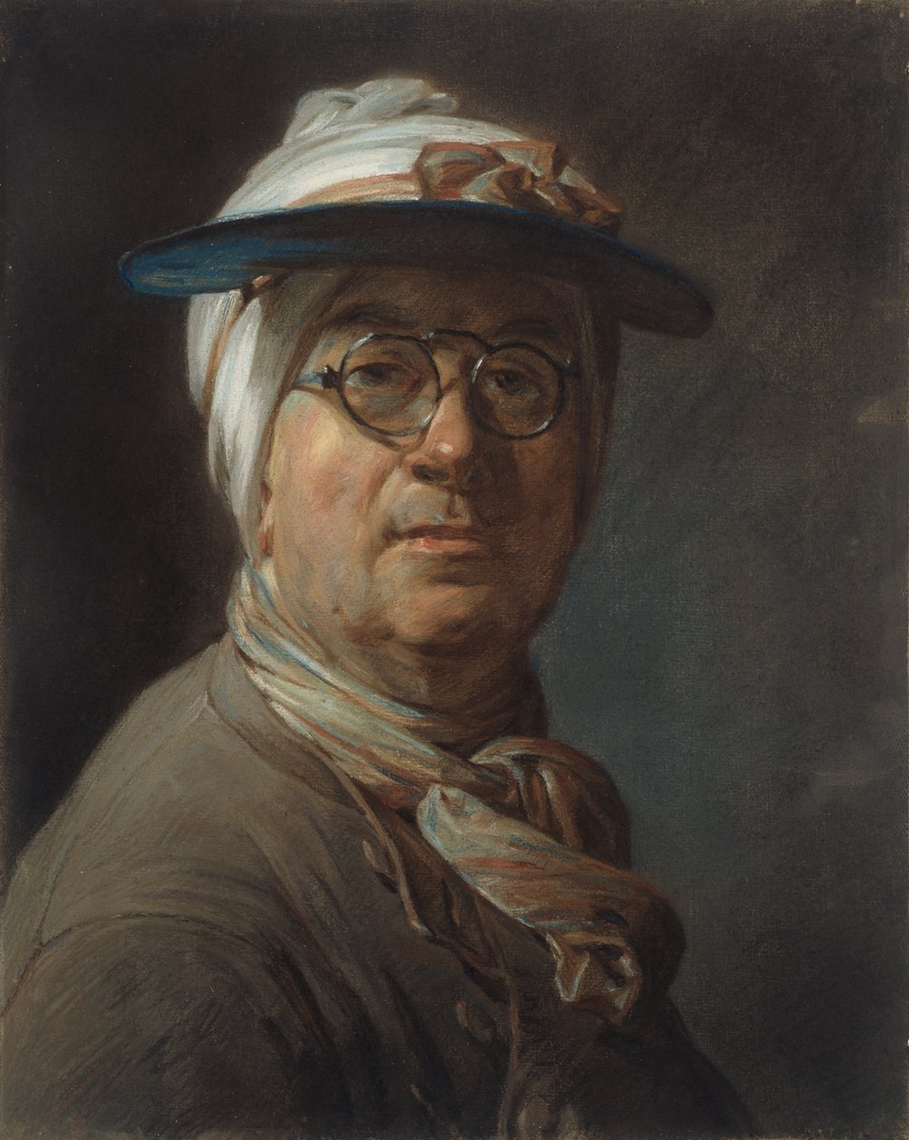 1984.61 - Selvportræt med visir af Jean Baptiste Simeon Chardin