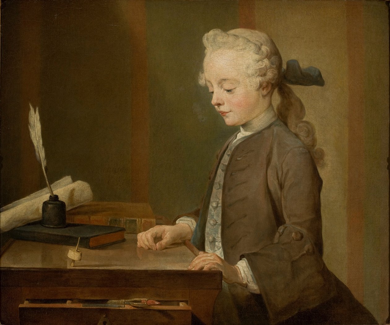 Portræt af Auguste Gabriel Godefroy af Jean Baptiste Simeon Chardin