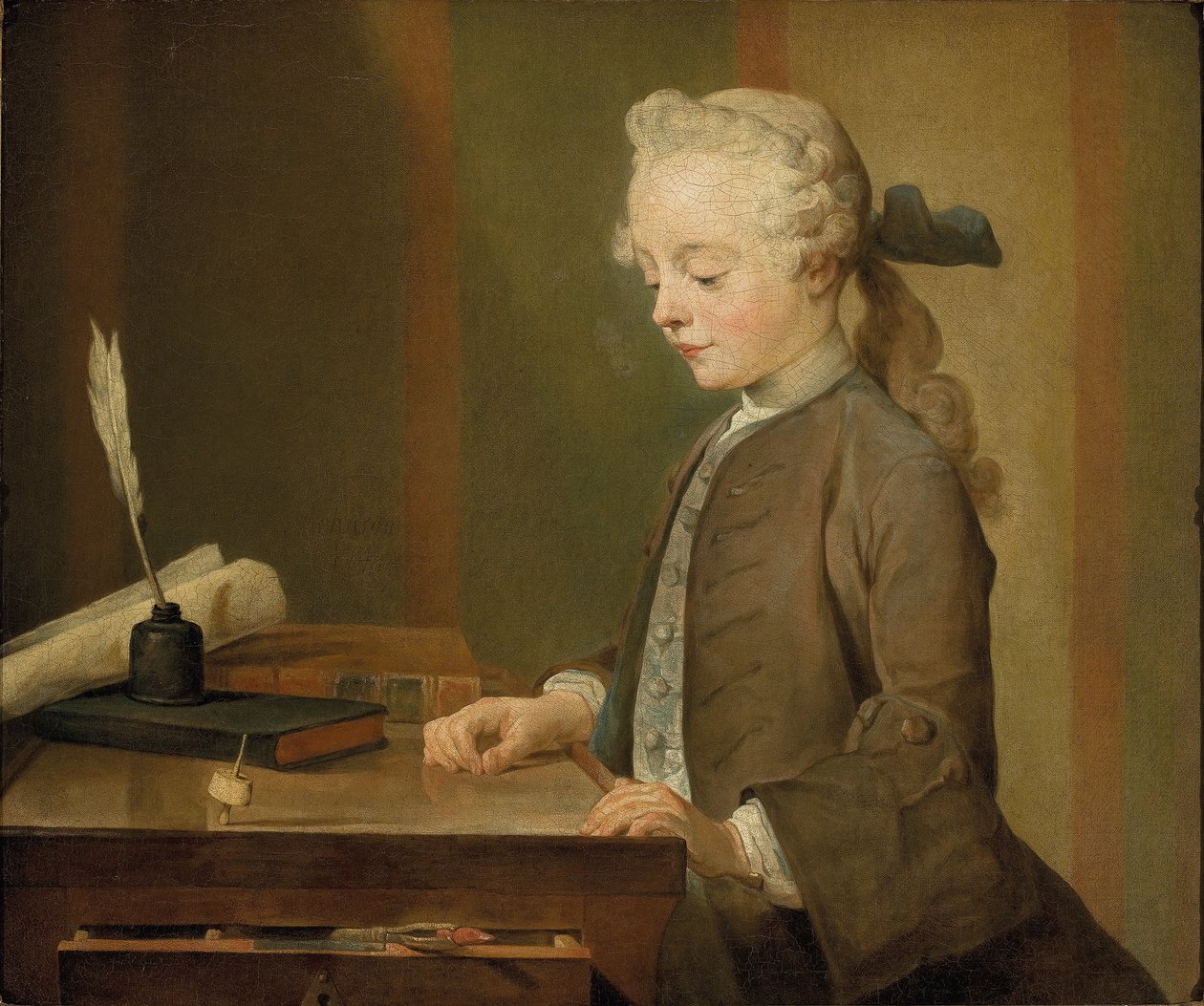 Portræt af Auguste Gabriel Godefroy af Jean Baptiste Simeon Chardin